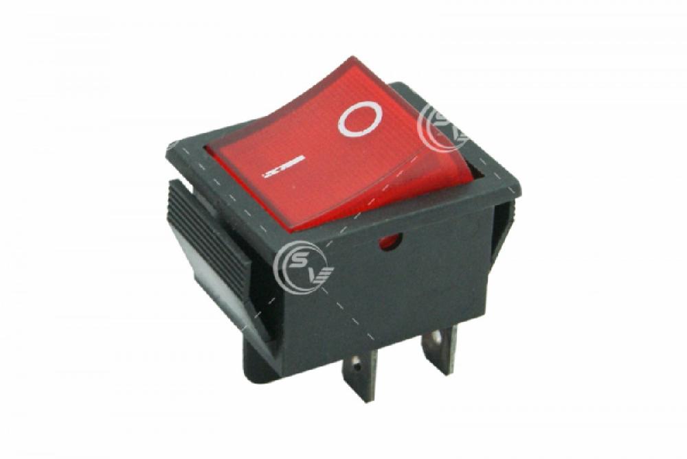 SWITCH TECLA CUADRADO ROJO CON LUZ ( 33 ) ON-OF