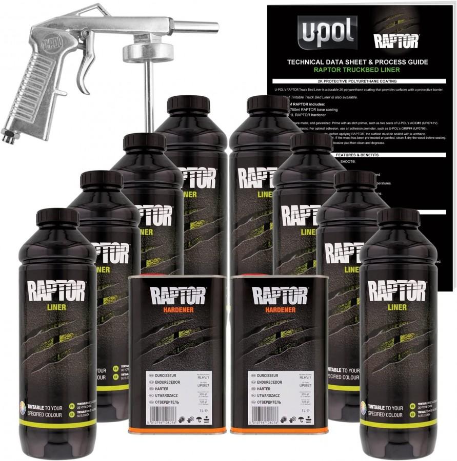 BEDLINER KIT WITH SPRAY GUN TINTABLE RAPTOR