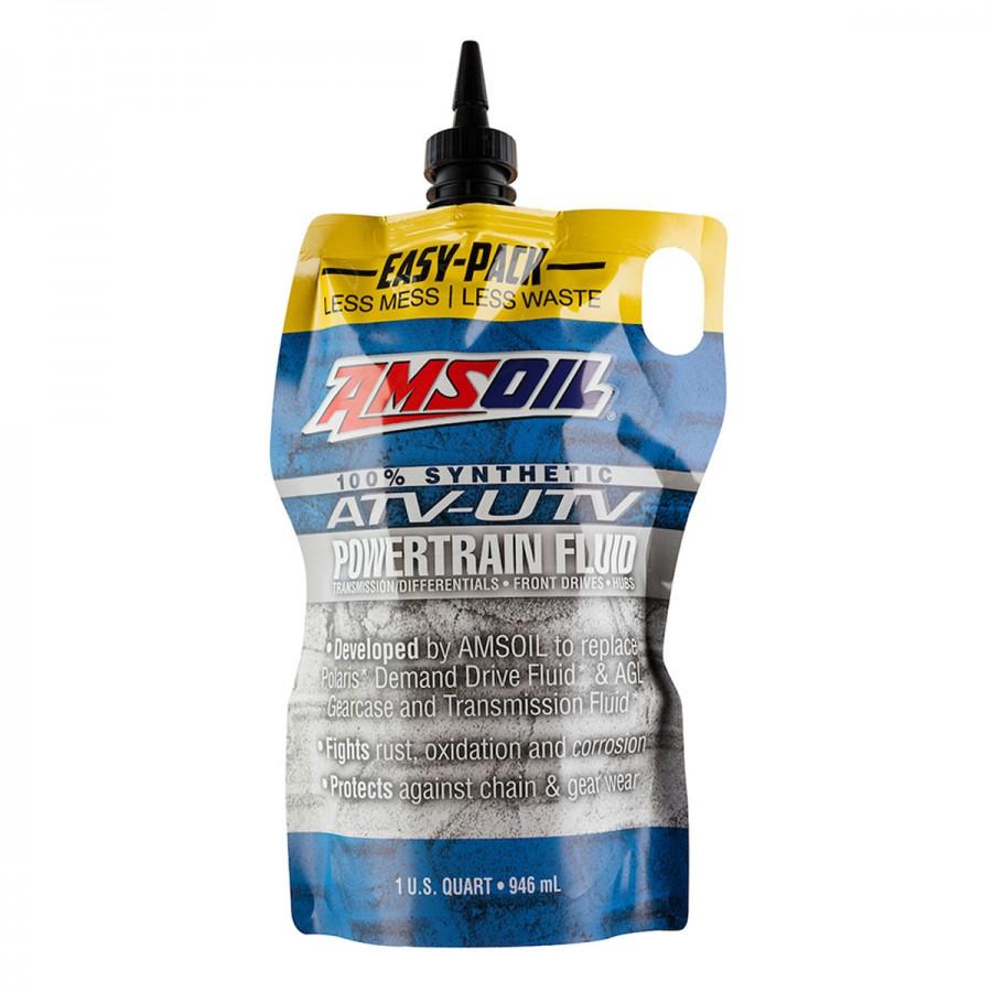 Aceite Transmision y Differencial Amsoil Powertrain ATV/UTV 100% Sintetico Net 946mL AUPTPK