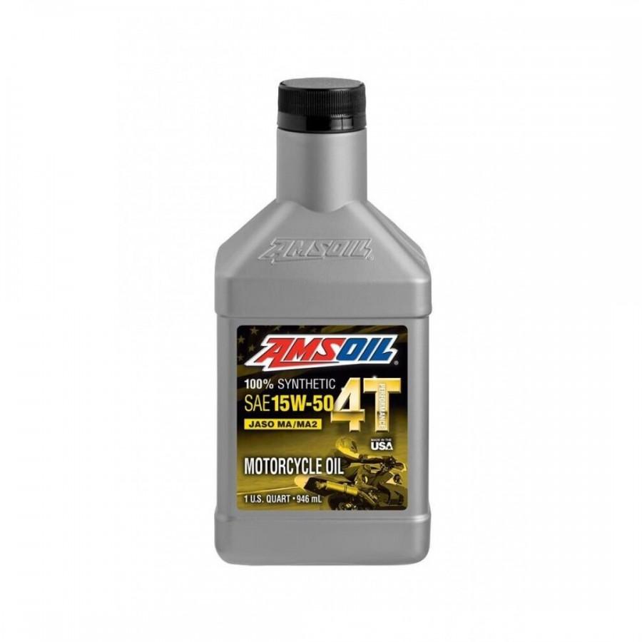Aceite para Motor Amsoil 4T Performance 4-Stroke Motorcycle SAE 15W-50 100% Sintetico Net 946mL MC7QT