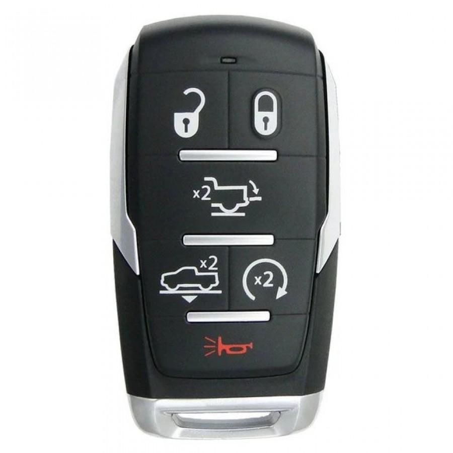LLAVE PRESENCIA CONTROL REMOTO / 2019 - 2023 RAM LONGHORN / 6 BOTONES / 433 Mhz / OHT-4882056, 5461A-4882056, 68575607AA, 5937551AB, 68442912AB, 68291694AD / ORIGINAL