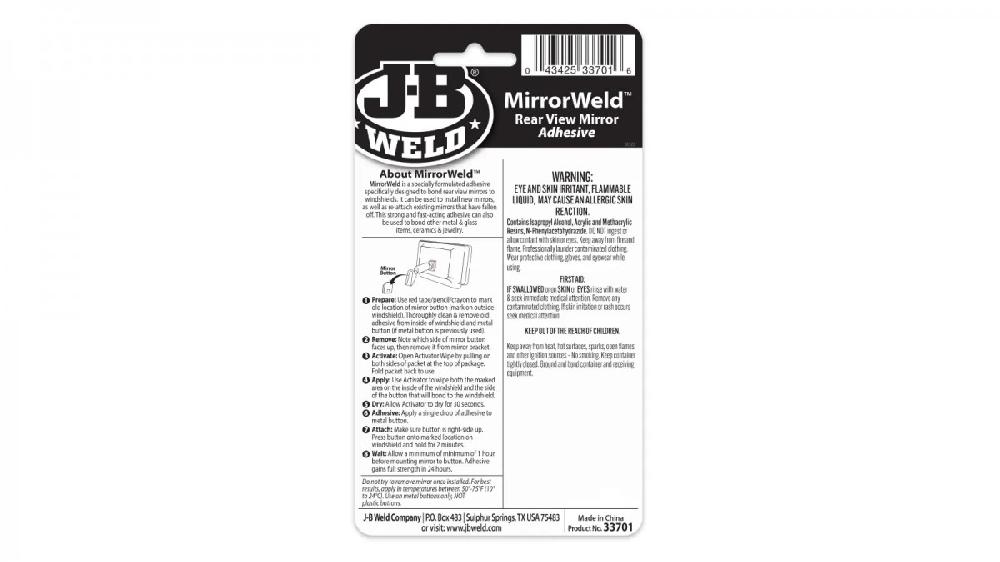 JB Weld Weld Adhesivo Para Soldadura Espejos Net 0.4 Fl. Oz