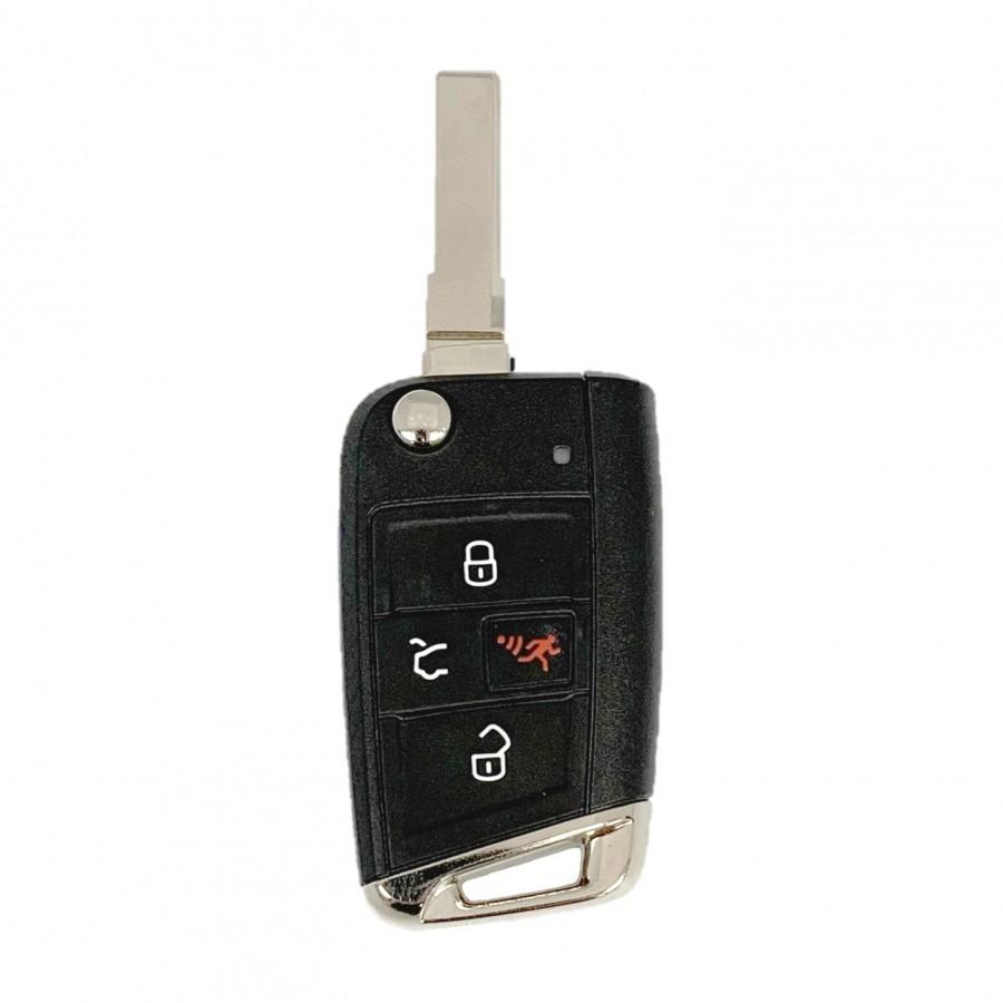 LLAVE CONTROL 2015-2019 VW Volkswagen Golf GTI / 4 BOTONES / 315MHz/MQB 48 / NBGFS12P01,2694A-FS12P01 / SIN LOGO