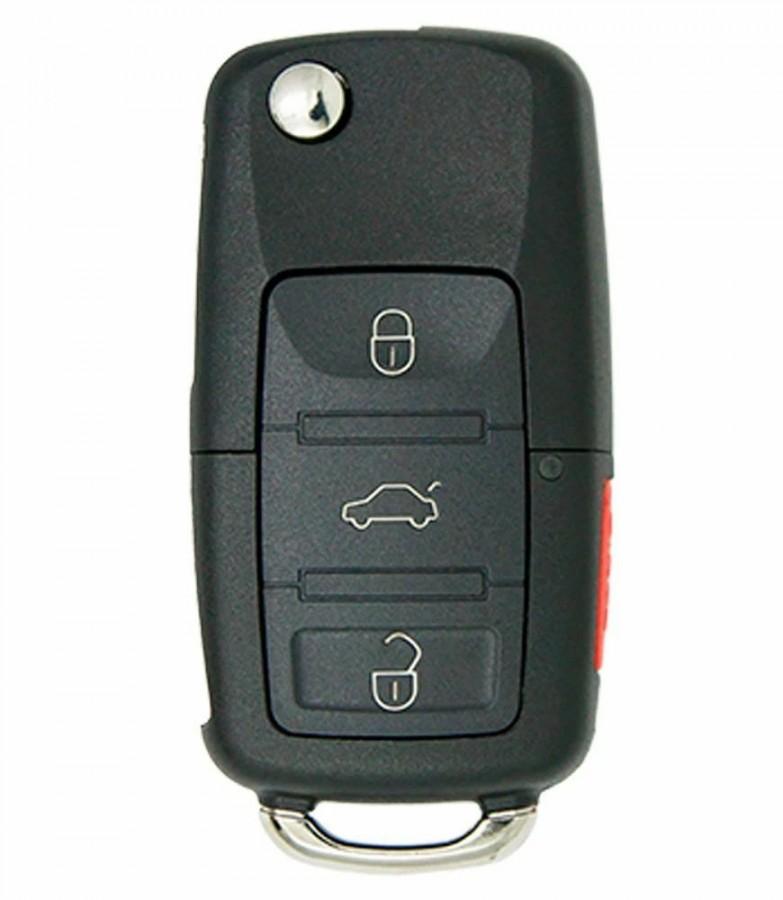 LLAVE CONTROL 2002-2006 Volkswagen Beetle Golf Jetta Passat / 4 BOTONES / 315MHZ /ID48 chip / NBG735868T, 1J0959753AM, HLO 1J0959753DC / SIN LOGO