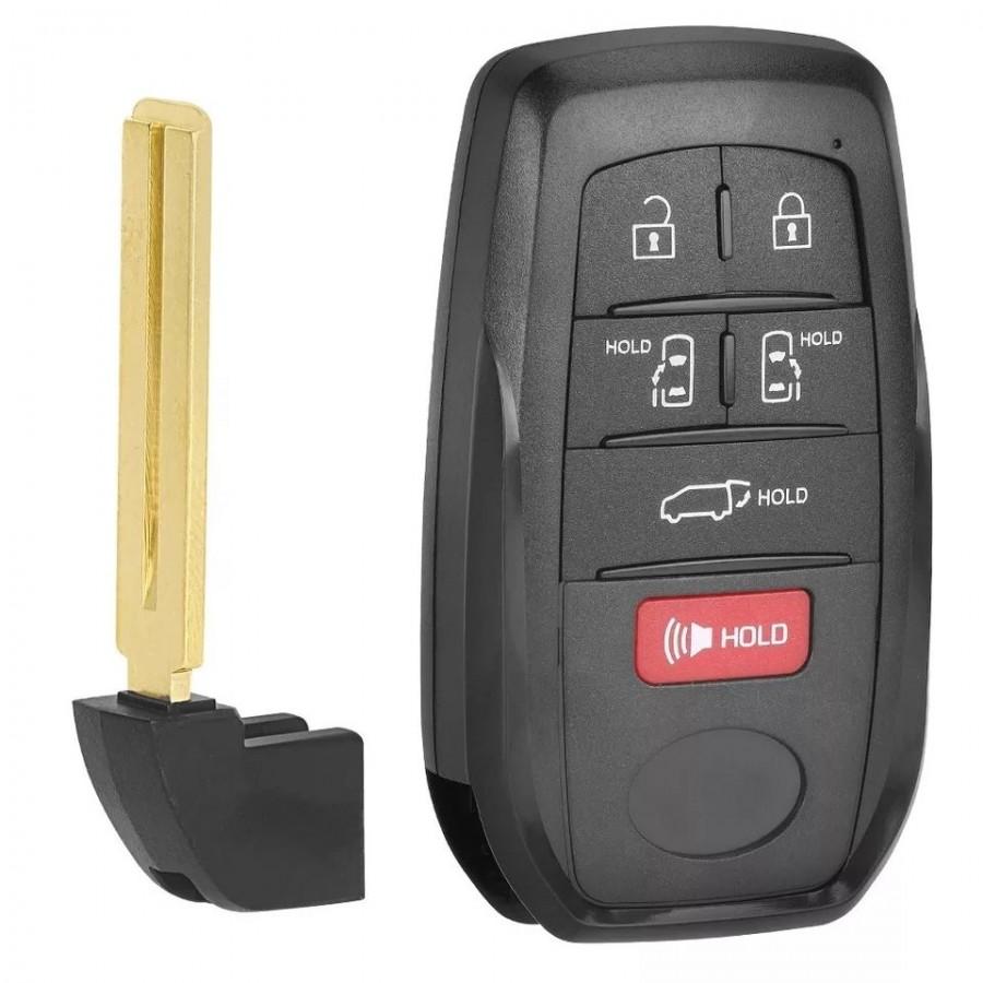 LLAVE CONTROL DE PRESENCIA 2021 2022 Toyota Sienna / 6 BOTONES / 314.3Mhz/8A / 8990H-08010, 8990H-08011,HYQ14FBX / SIN LOGO