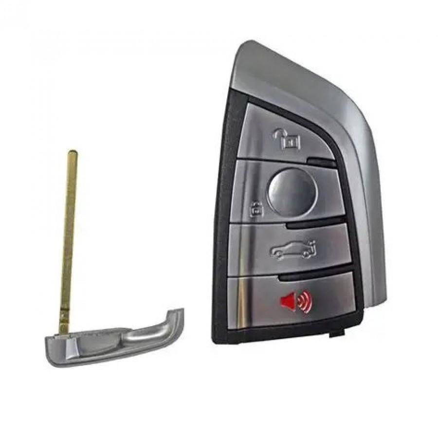 LLAVE CONTROL DE PRESENCIA BMW X5 X6 2014 2015 / 4 BOTONES / 315mhz/ID49-PCF7953 / YGOHUF5662, NBGIDGNG1 / SIN LOGO