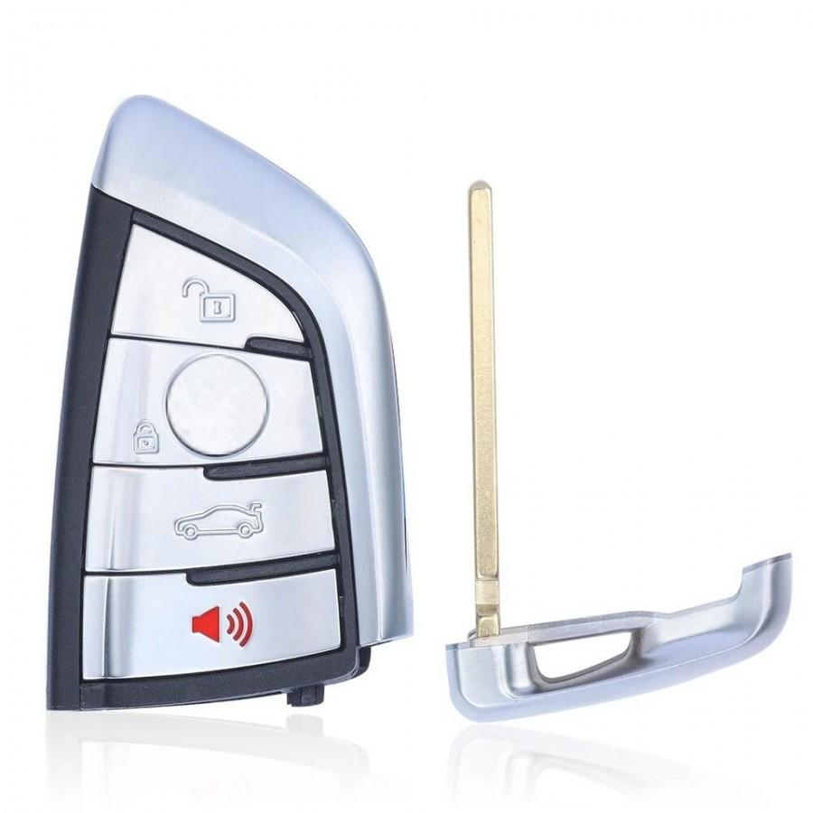 LLAVE CONTROL DE PRESENCIA BMW X5 X6 2014 2015 / 4 BOTONES / 433mhz /ID49-PCF7945P / NBGIDGNG1, YGOHUF5662 / SIN LOGO