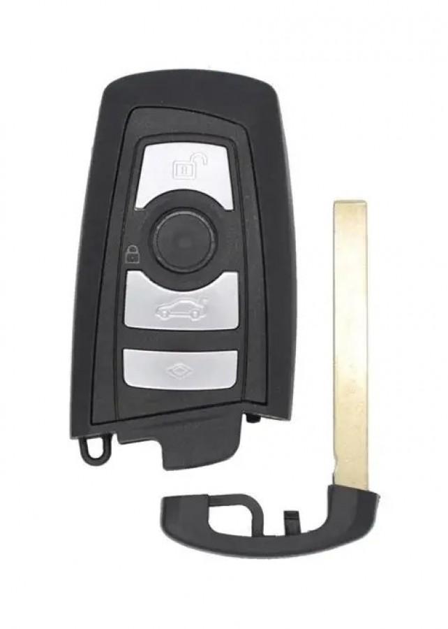 LLAVE CONTROL DE PRESENCIA BMW F series / 4 BOTONES / 434Mhz /ORIGINAL BOARD+AFTERMARKET SHELL /ID49-PCF7953P / YGOHUF5767, 4008C-HUF5662 / SIN LOGO