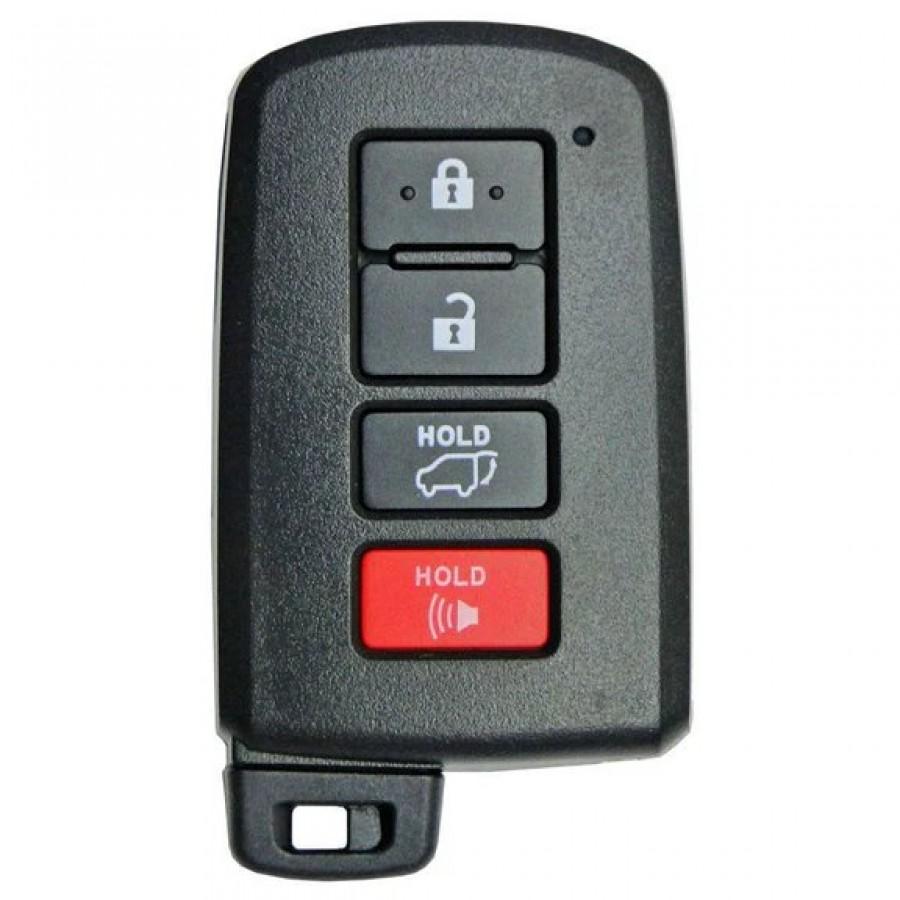 LLAVE CONTROL DE PRESENCIA Toyota Rav4 2013-2018 / 4 BOTONES / 312/314Mhz /8A / HYQ14FBA, 1551A-14FBA, 89904-0R080, 89904-42070 / SIN LOGO