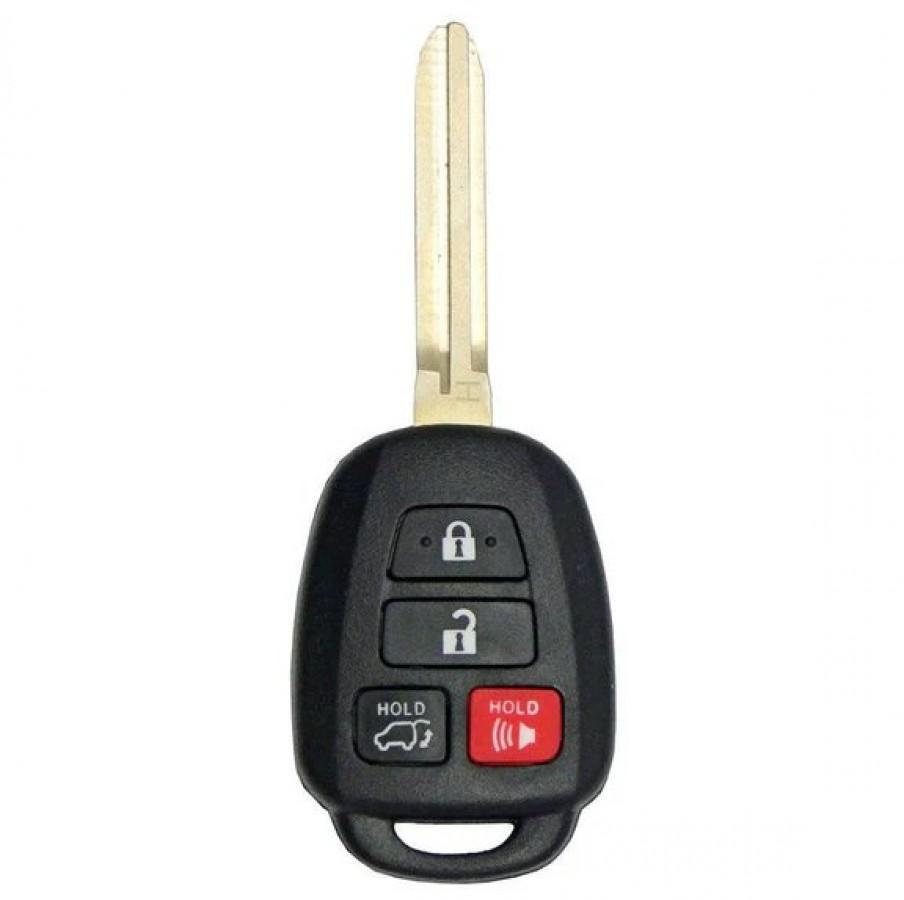 LLAVE CONTROL DE PRESENCIA Toyota RAV4 Highlander Sequoia 2014-2019 / 4 BOTONES / 314.4mhz /original H chip / GQ4-52T, 89070-0R100, 89070-0R101, 89070-0E130, 89071-0R020 / SIN LOGO