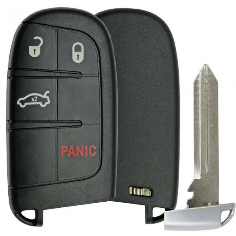 CASCARA LLAVE CONTROL DE PRESENCIA Jeep Fiat / 4 BOTONES / M3N-40821302 / SIN LOGO