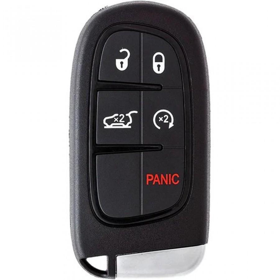 CASCARA LLAVE CONTROL DE PRESENCIA Jeep Cherokee 2014 2015 2016 2017 / 5 BOTONES / GQ4-54T, 68288422AA, 1740A-35T / SIN LOGO
