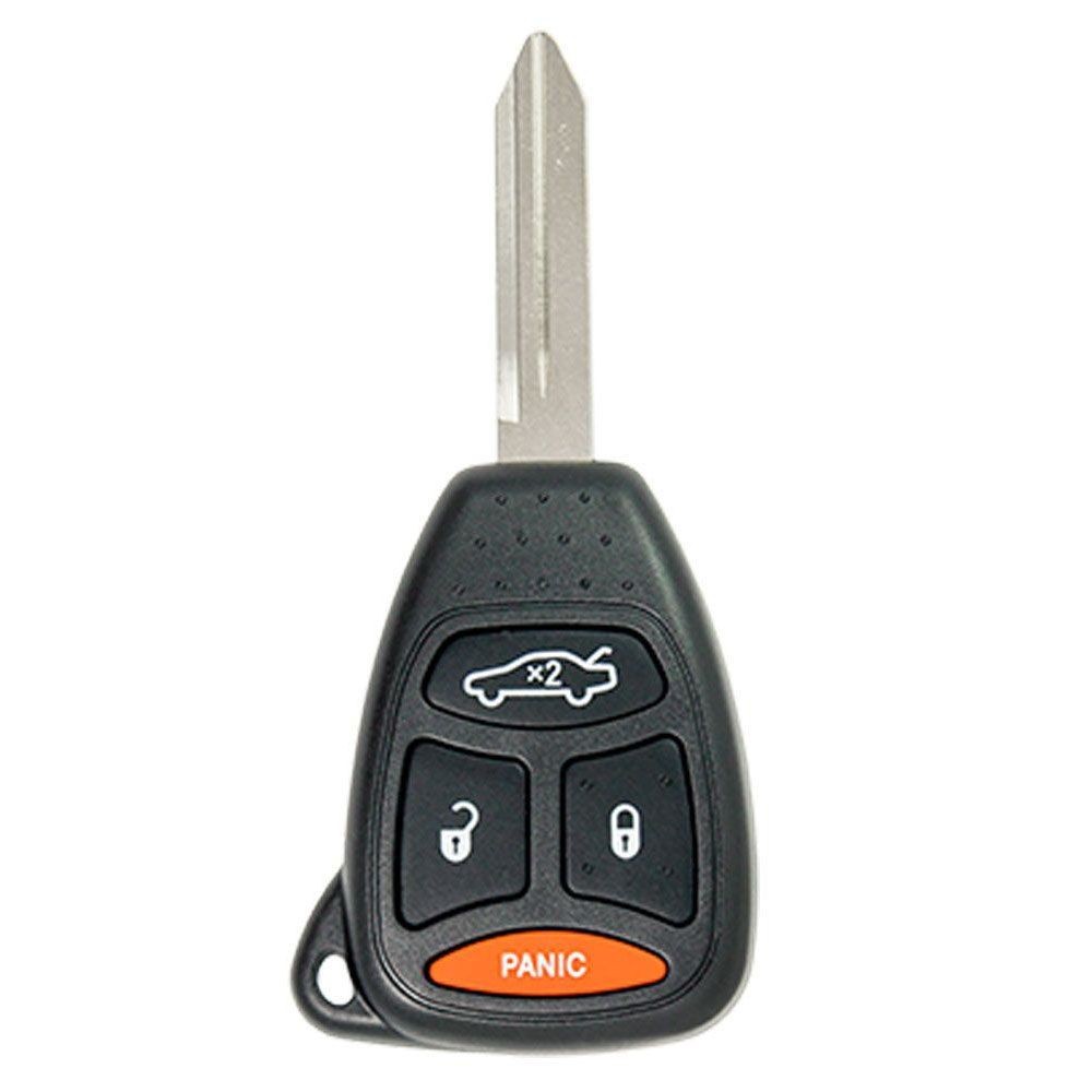 Llave Control Dodge Durango 2006 - 2010 / 56038749Ad, 05179514Aa, 56038757Ae / Kobdt04A / 315Mhz / 4 Botones Cajuela / Id46 Pcf7941 / Sin Logo