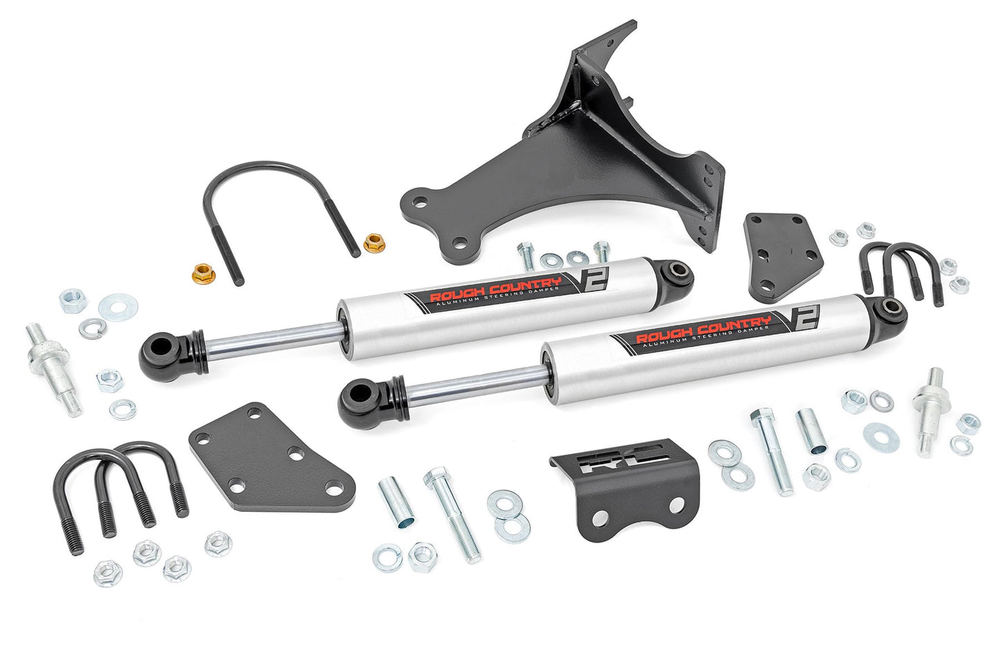 Rough Country V2 Steering Stabilizer Dual | 2-8 Inch Lift | Ford F-250/F-350 Super Duty (05-24) 8749270