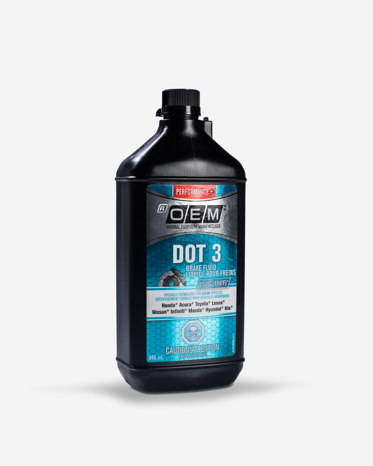 Adam’s Polishes X RECOCHEM OEM DOT 3 BRAKE FLUID ASIAN VEHICLES Net 1qt / 946 ml | NLT308-BFL-AS-032 | NLT verificada
