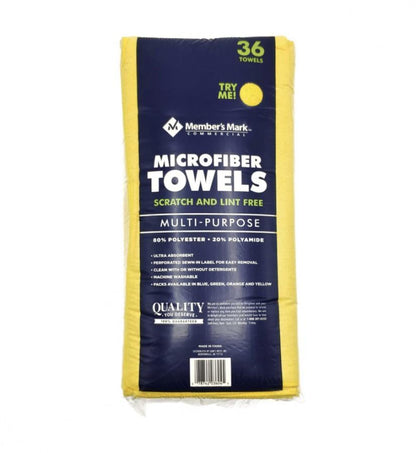 Member's Mark 16" x 16" TOALLAS 36 PZ AMARILLO   (sf)