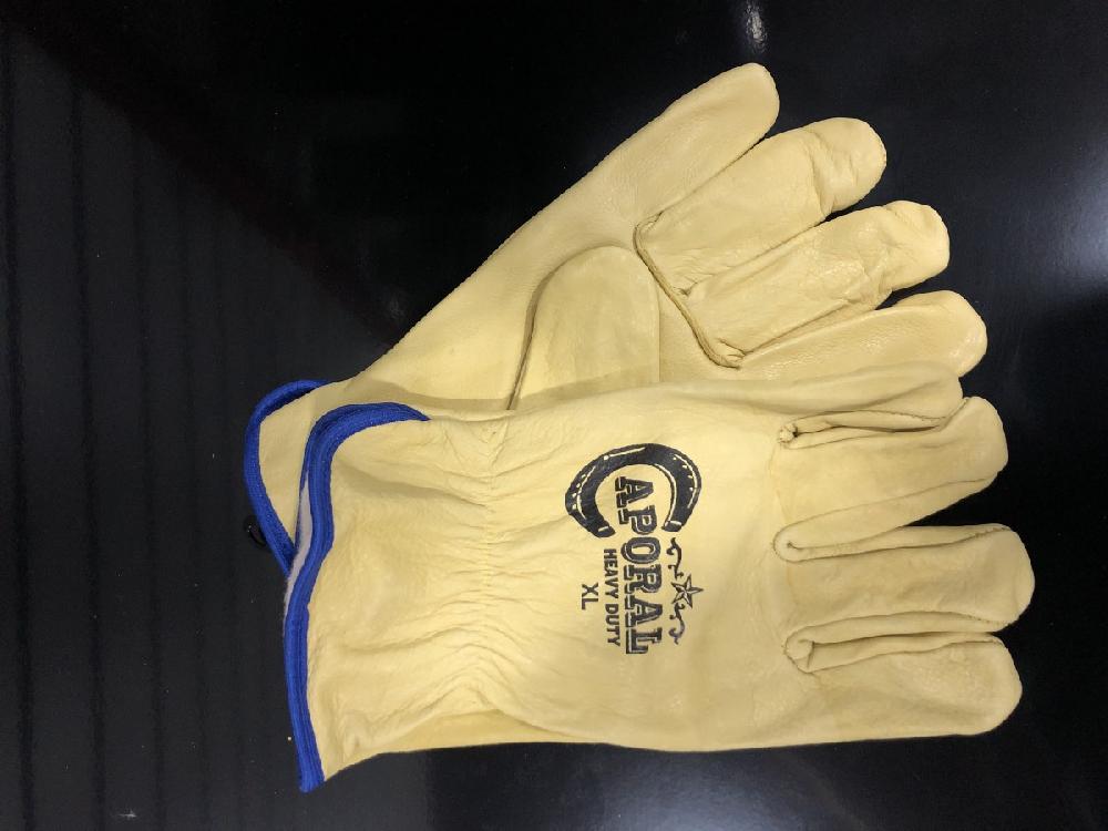 GUANTE CAPORAL PIEL AMARILLO CON FORRO ROYAL TALLA EXTRA GRANDE