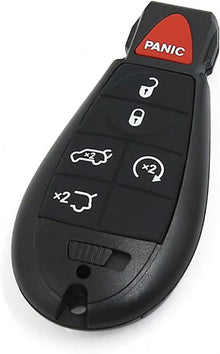 LLAVE FOBIK DODGE GRAND CARAVAN 2008 - 2014 / 68066875AA / IYZ-C01C / 434Mhz / 7 BOTONES PUERTAS CAJUELA Y ARRANCE / ID46 PCF7941 / SIN LOGO