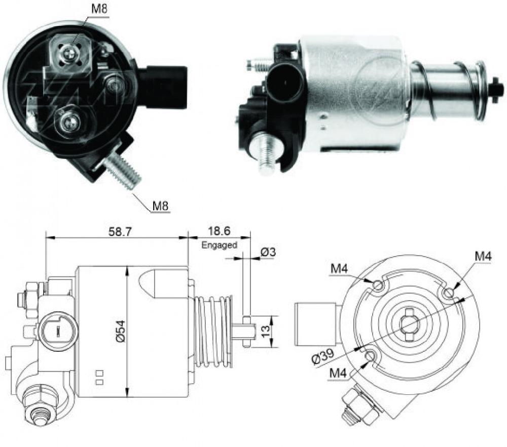SOLENOIDE ZM SILVERADO SIERRA 2014 - 2019 ZM 9-494