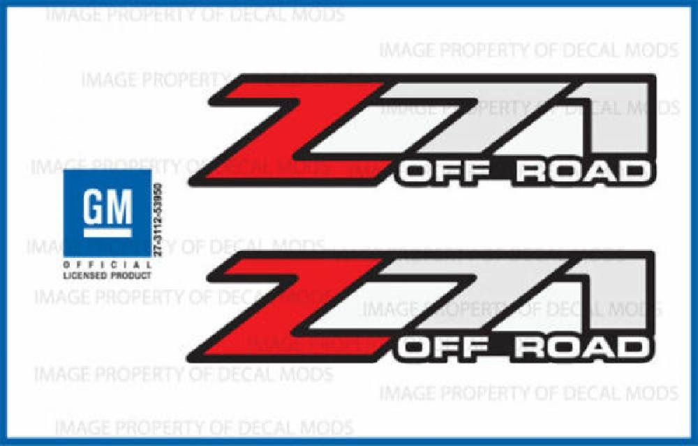 STICKER PARA CHEVROLET SILVERADO GMC SIERRA 2001-2006 ( Z71 off road ) FG9F0