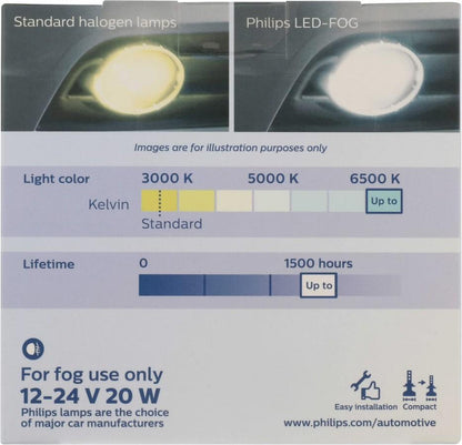 FOCO PHILIPS LED H1 6000K 12-24V PAR