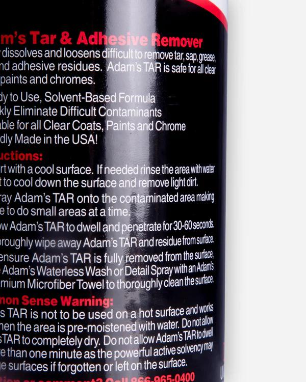 ADAMS POLISHES  TAR & ADHESIVE REMOVER NET 9oz/ 255g