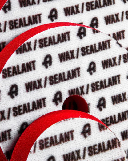 ADAMS POLISHES Red Foam Wax & Sealant Pad 3.5'' 2 PACK