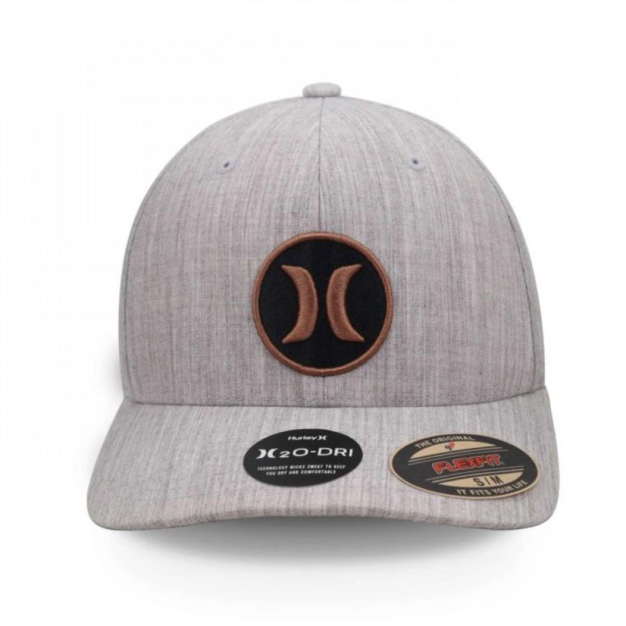 GORRA HURLEY HIHM0223 SUPER ICON GRIS CERRADA TALLA S/M