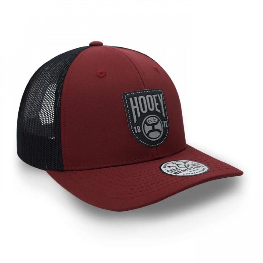 GORRA HOOEY BRONX 6 PANEL TRUCKER WITH PATCH VINO UNITALLA