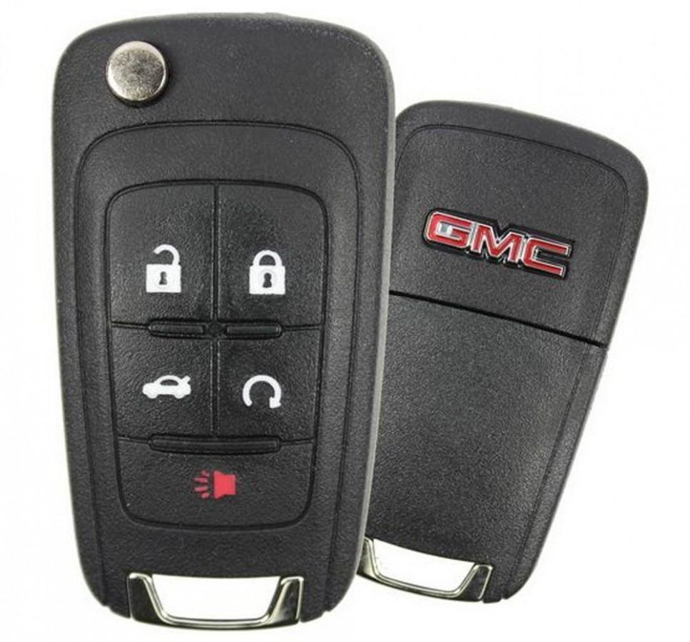 LLAVE CONTROL GMC TERRAIN 2010-2020 / OHT01060512 / STRATTEC 5912548 / 315 MHZ / 5 BOTONES / ID46 / CON LOGO