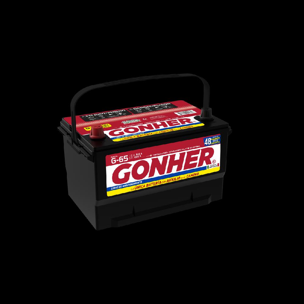 ACUMULADOR GONHER G-65 12V 820CCA (CASCO ESPECIAL MEDIANO) ESPECIAL