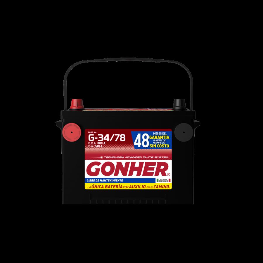 ACUMULADOR GONHER G-34/78 12V 800CCA (CASCO MEDIANO)