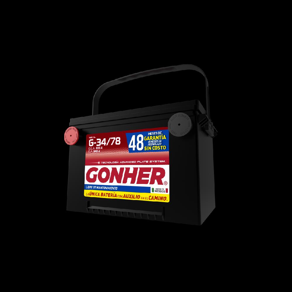 ACUMULADOR GONHER G-34/78 12V 800CCA (CASCO MEDIANO)