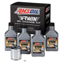 Kit Afinacion V-Twin Amsoil SAE 20W-50 100% Sintetico (4- 946mL / 1- Filtro Cromado EaOM134C / 1- Liga) HDCK