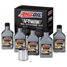 Kit Afinacion V-Twin Amsoil SAE 20W-50 100% Sintetico (5- 946mL / 1- Filtro Cromado EaOM134C / 1- Liga) HDMC