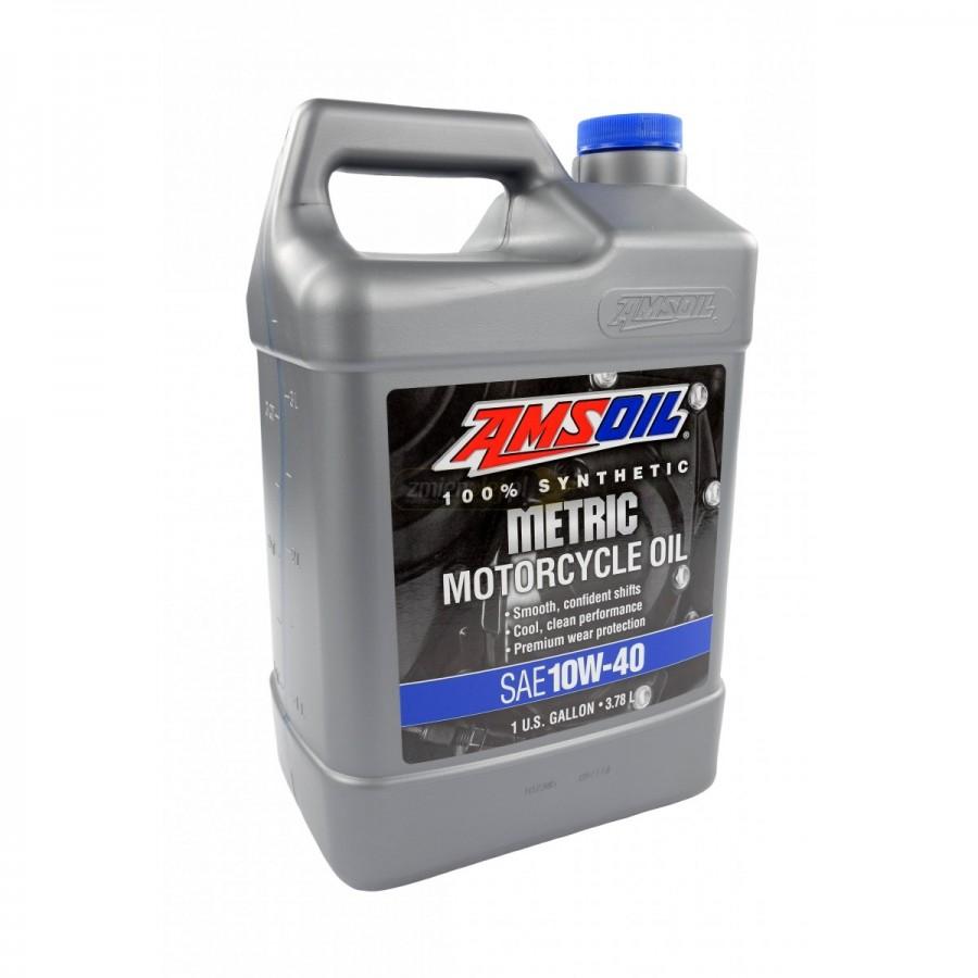 Aceite para Motor Amsoil Metric Motorcycle Oil SAE 10W-40 100% Sintetico Net 3.785L MCF1G