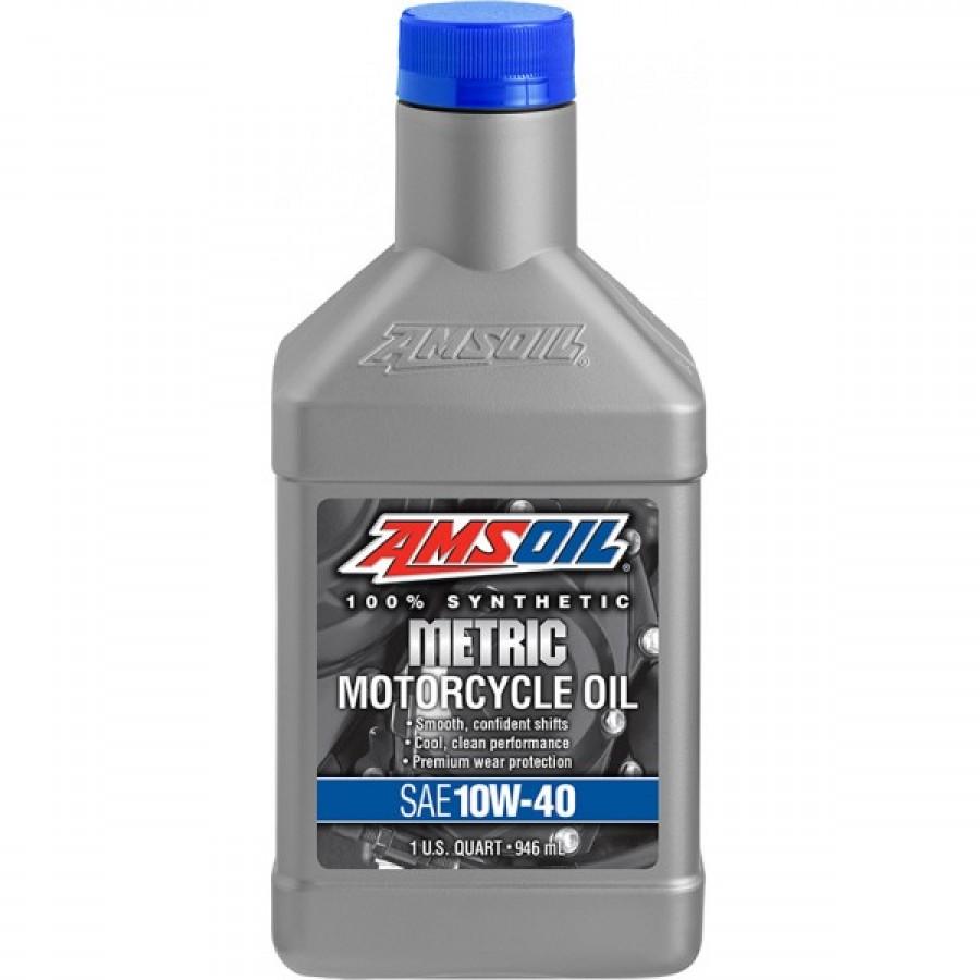 Aceite para Motor Amsoil Metric Motorcycle Oil SAE 10W-40 100% Sintetico Net 946mL MCFQT