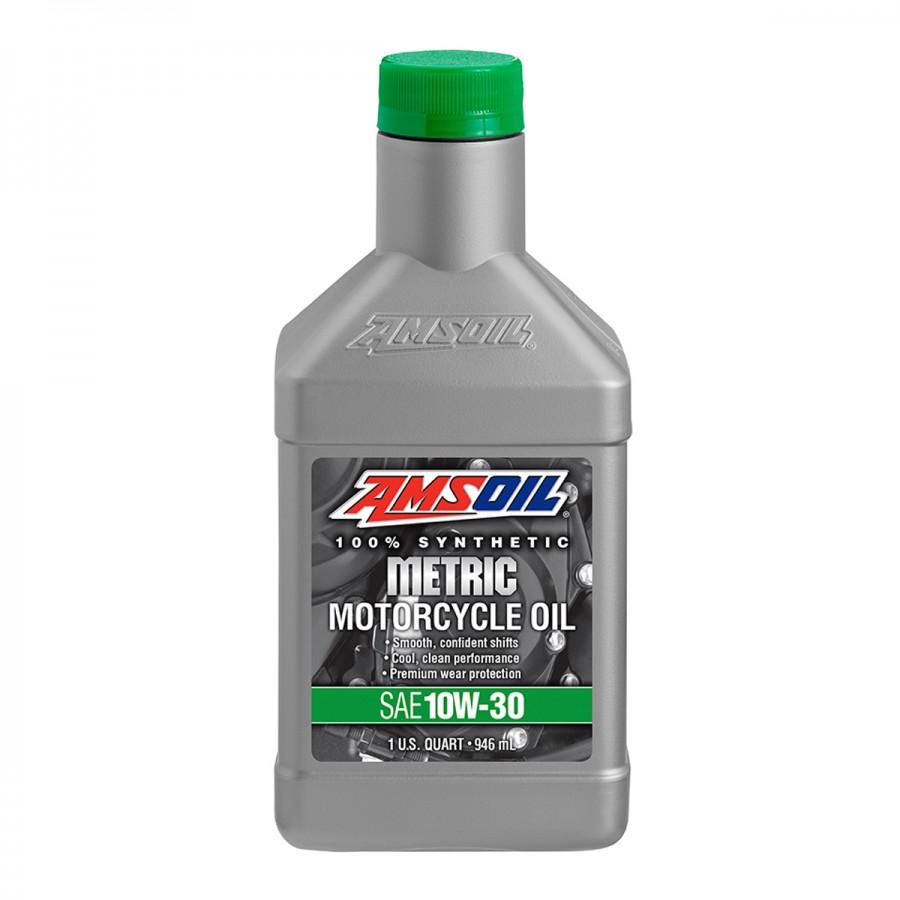 Aceite para Motor Amsoil Metric Motorcycle Oil SAE 10W-30 100% Sintetico Net 946mL MCTQT