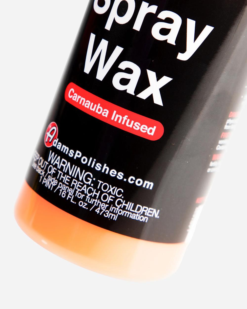 ADAMS POLISHES SPRAY WAX NET 16oz / 473mL