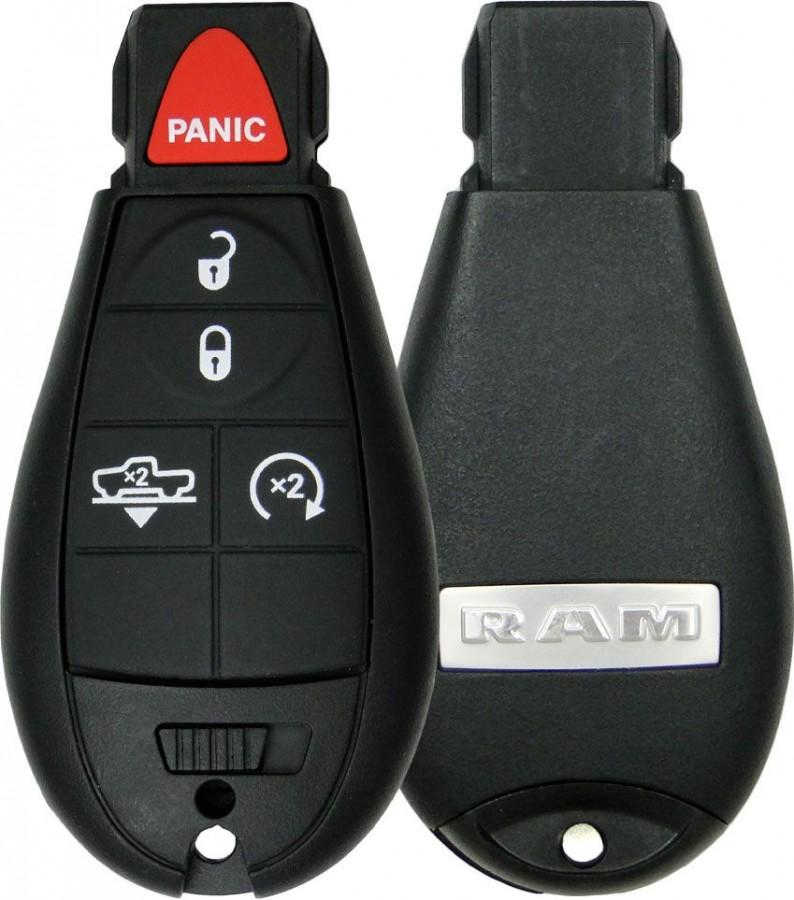 LLAVE FOBIK | DODGE RAM | 2013-2018 | JEEP CHEROKEE | 2014-2018 | 4 BOTONES | FCC GQ4-53T | IC 1470A-34T | 433Mhz | PN 68159655 | CHIP ID46-PCF7961/4A