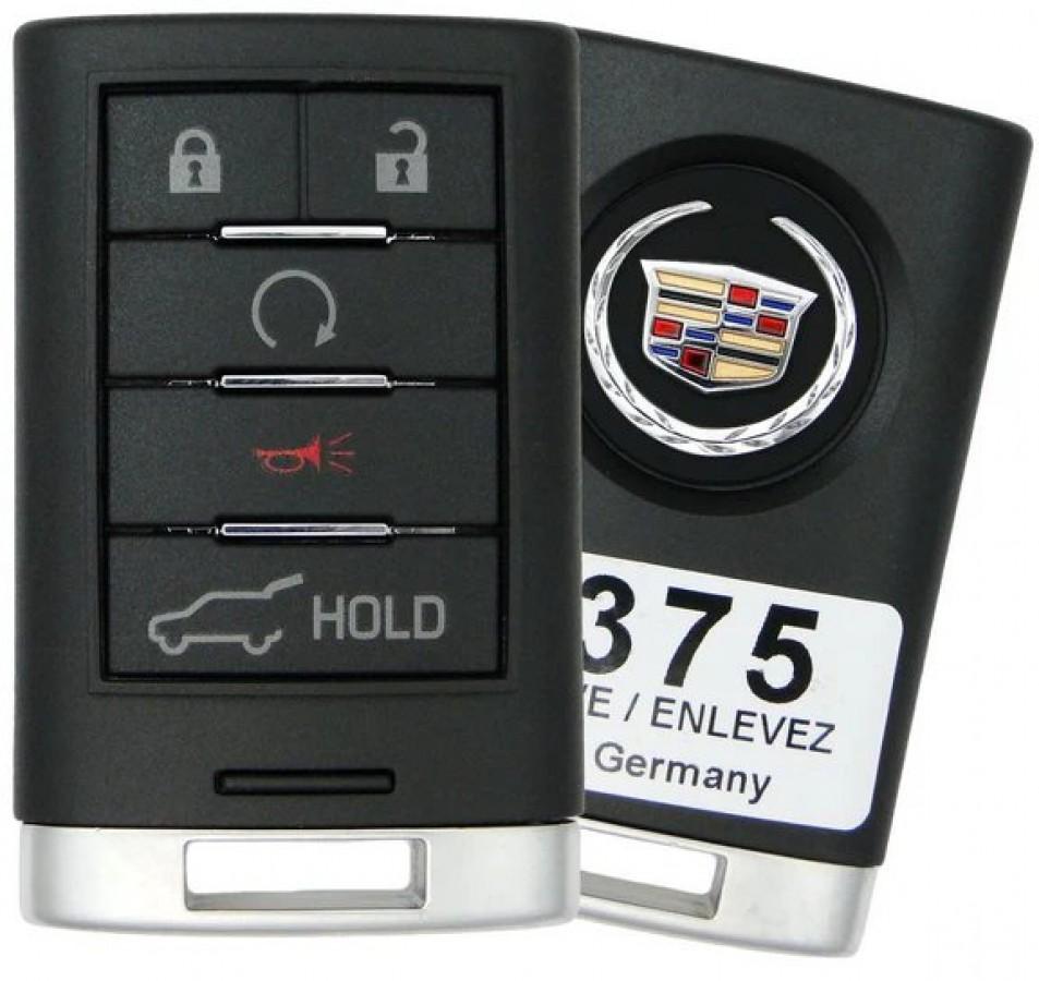 LLAVE PRESENCIA CONTROL REMOTO / 2010 - 2015 CADILLAC SRX / 5 BOTONES / 315 MHz / ID46 GM Proximity Card / 22865375, 13502537, 20984227 / 2694A-009768T, NBG009768T / ACDELCO NUEVO