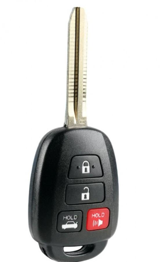 LLAVE CONTROL Toyota RAV4 Highlander 2014-2018 / 4 BOTONES  / 314.4Mhz / NO CHIP / GQ4-52T, 89071-0R040, 89070-0R120, 89070-0R130, 89070-0C050 / SIN LOGO