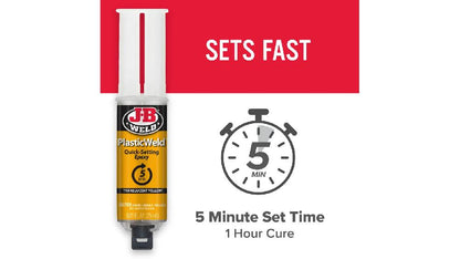 JB Weld  Jeringa Multiple Uso Fija 5Min Amarillo Net  25 mL