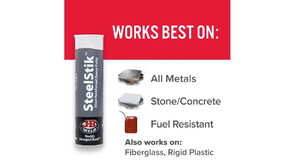 JB Weld  Barra De Masilla De Acero Gris Net  57 g