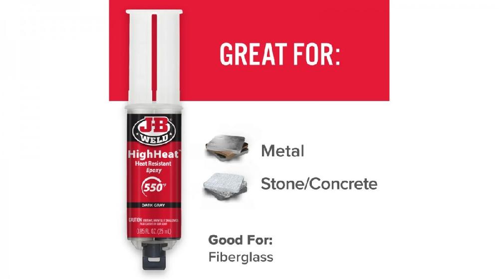 JB Weld  Jeringa Epoxi Resistente Al Calor Net  25 mL