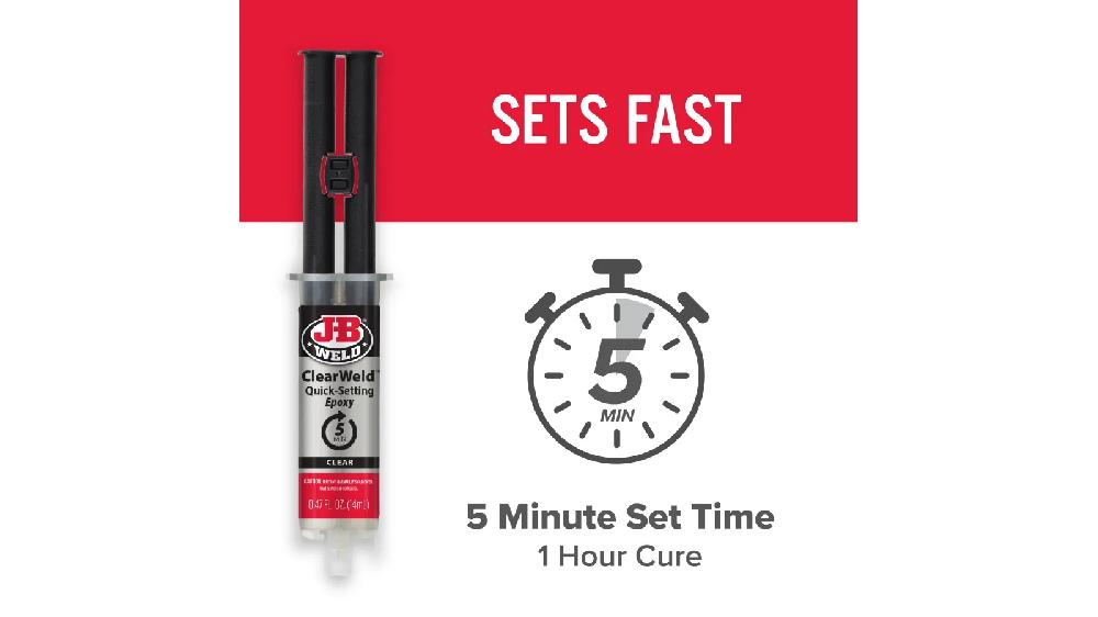 JB Weld  Jeringa Con Tubo Mixer Fija 5Min Net  25 mL