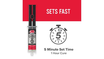 JB Weld  Jeringa Con Tubo Mixer Fija 5Min Net  25 mL