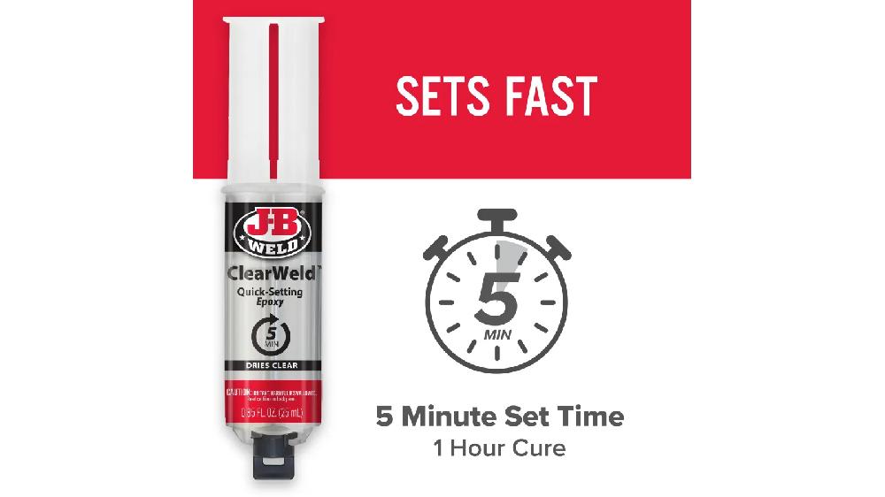 JB Weld  Jeringa Transparente Fija 5Min Net  25 mL
