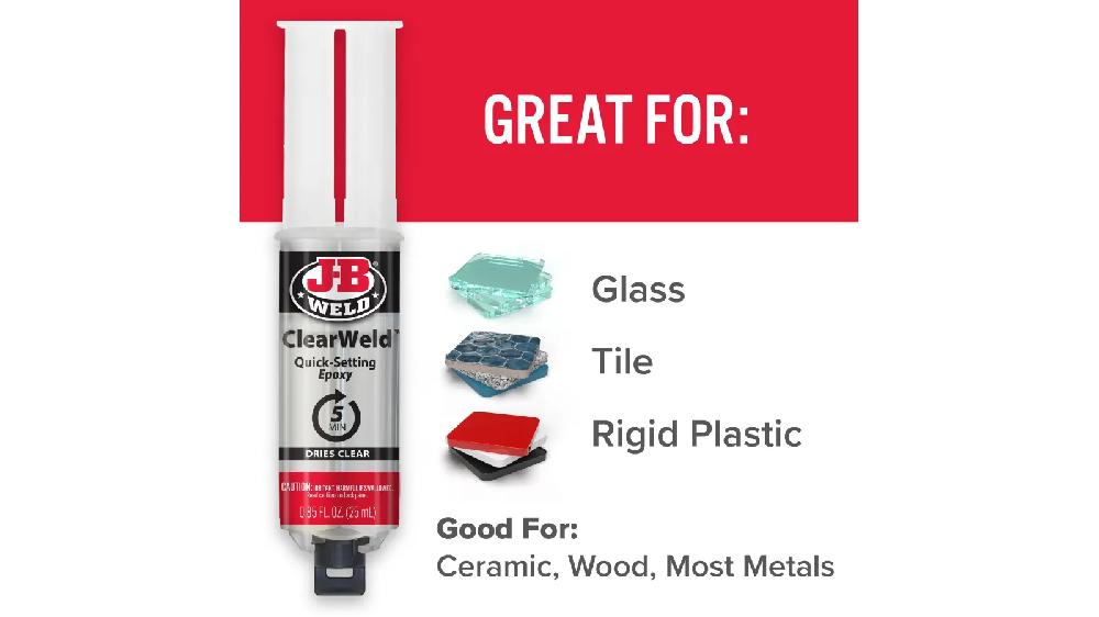 JB Weld  Jeringa Transparente Fija 5Min Net  25 mL
