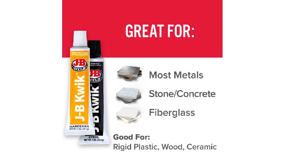 JB Weld  Adhesivo Epóxico Secado Rapido Fija 6Min Net  2 Tubos 28.4 g